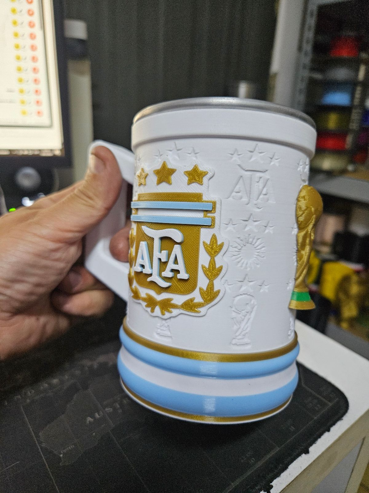 vaso Chop Selección Argentina 500ml Blanco